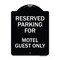 Signmission Parking Reserved for Motel Guest Heavy-Gauge Aluminum Architectural Sign, 24" x 18", BW-1824-23382 A-DES-BW-1824-23382 - alternate 1